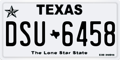 TX license plate DSU6458