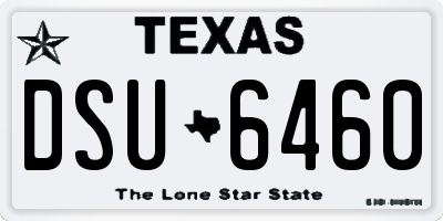 TX license plate DSU6460