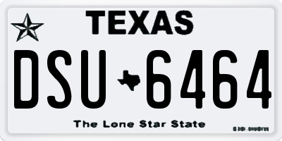 TX license plate DSU6464