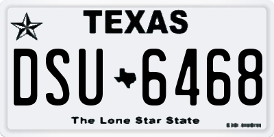 TX license plate DSU6468