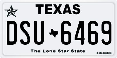 TX license plate DSU6469
