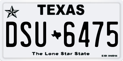 TX license plate DSU6475