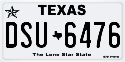 TX license plate DSU6476