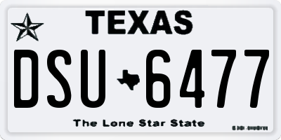 TX license plate DSU6477
