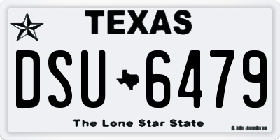 TX license plate DSU6479