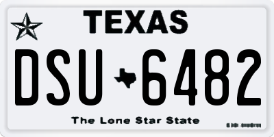TX license plate DSU6482