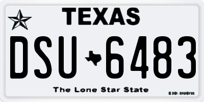 TX license plate DSU6483