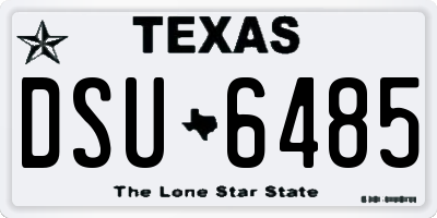 TX license plate DSU6485