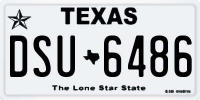 TX license plate DSU6486