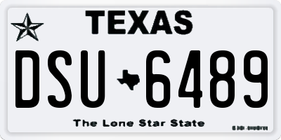 TX license plate DSU6489