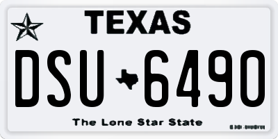 TX license plate DSU6490