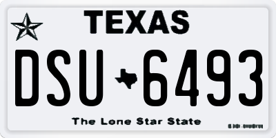 TX license plate DSU6493