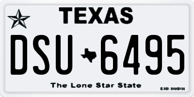 TX license plate DSU6495