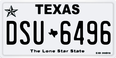 TX license plate DSU6496
