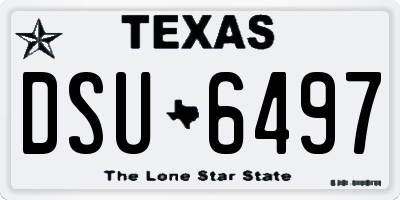 TX license plate DSU6497