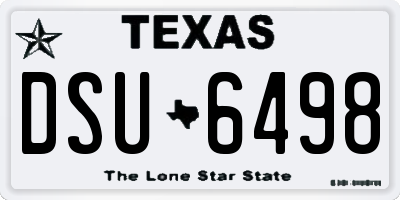 TX license plate DSU6498