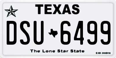 TX license plate DSU6499