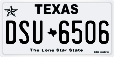TX license plate DSU6506
