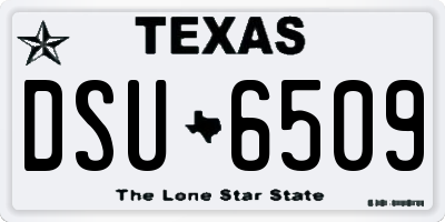 TX license plate DSU6509