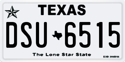 TX license plate DSU6515