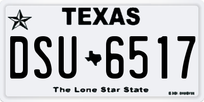 TX license plate DSU6517