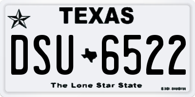 TX license plate DSU6522