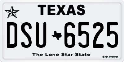 TX license plate DSU6525