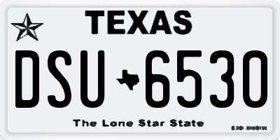 TX license plate DSU6530