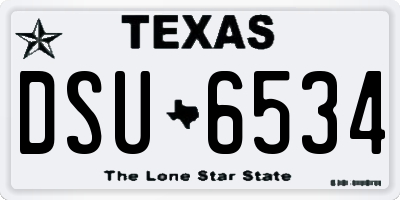 TX license plate DSU6534