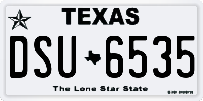TX license plate DSU6535