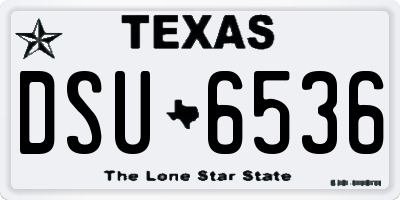 TX license plate DSU6536