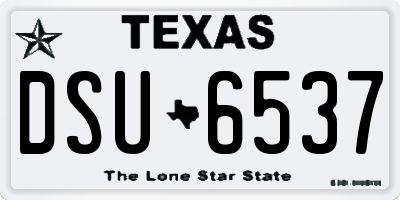 TX license plate DSU6537