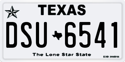 TX license plate DSU6541