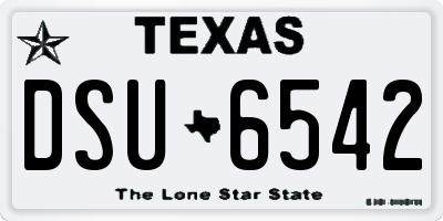 TX license plate DSU6542