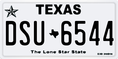 TX license plate DSU6544