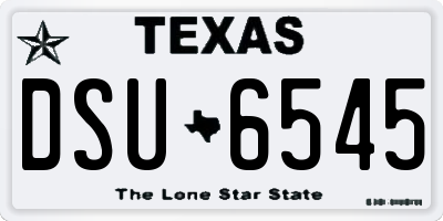 TX license plate DSU6545