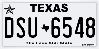 TX license plate DSU6548