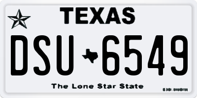TX license plate DSU6549