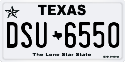 TX license plate DSU6550