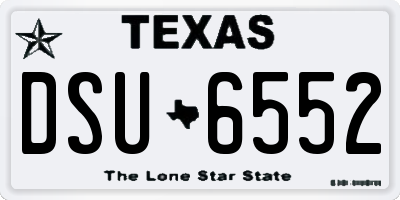TX license plate DSU6552