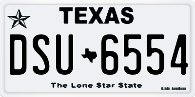 TX license plate DSU6554