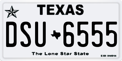 TX license plate DSU6555
