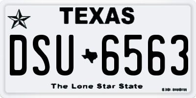 TX license plate DSU6563