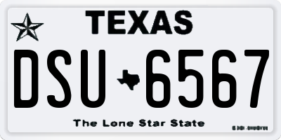 TX license plate DSU6567