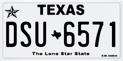 TX license plate DSU6571