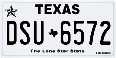 TX license plate DSU6572