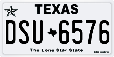 TX license plate DSU6576