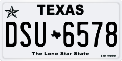 TX license plate DSU6578