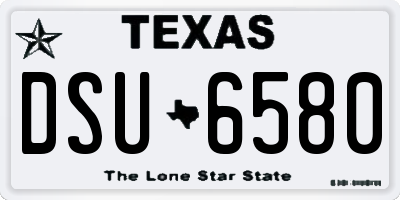 TX license plate DSU6580