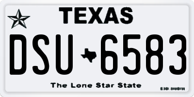 TX license plate DSU6583